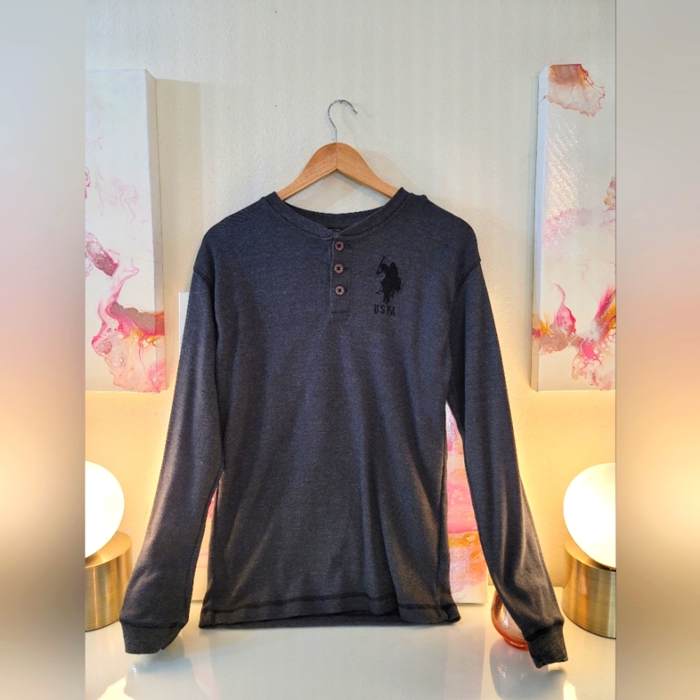 Boys US Polo Association Long Sleeve Henley